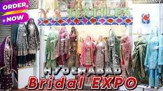 Rukhsati Collection Baraat ka Joda by Ys Textile Hyderabadi Traditional Khada Dupatta Bridal Expo [upl. by Aitnecserc]