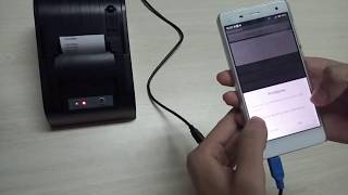 ITRP002 58mm thermal printer is compatiable with Android device via OTG cable [upl. by Nnaes]