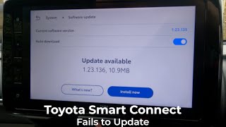 Toyota Smart Connect Fails to Update  Tips to Fix [upl. by Cudlip510]