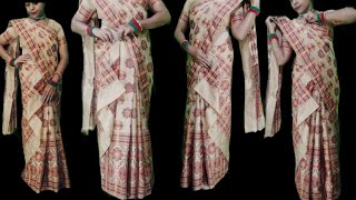 How to wear mekhela sadar for a perfect look  Draping tutorial  mekhela sador draping [upl. by Notwen]