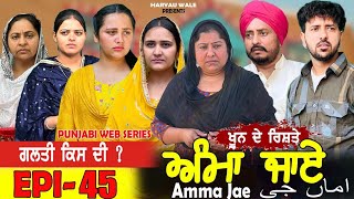 ਅੰਮਾ ਜਾਏ AMMA JAE EPI 45 PUNJABI WEB SERIES 2023 Dharant Jhinjer Haryau wale punjabiwebseries [upl. by Aizek]