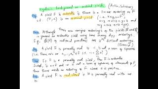 Mathematical Logic Lecture 15 Real Closed Fields and Tarskis Quantifier Elimination [upl. by Neillij]