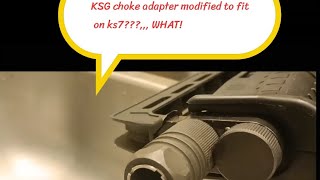 cheap way to get the ks7 choke adapter basically how to fit a KSG choke adapter onto your ks7 🔫💥🎯 [upl. by Nylidnam]