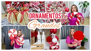 DIY COMO HACER ORNAMENTOS GRANDE PARA EL ARBOL 🎄 ESFERAS DULCES [upl. by Ilse]