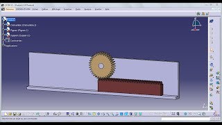 Système Pignon Crémaillère Part design avec CATIA V5 rack and pinion part design [upl. by Ymot]