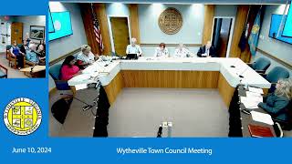 Wytheville Town Council  June 10 2024 [upl. by Farver]