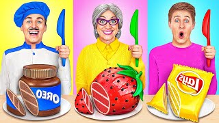 Me vs Grandma Cooking Challenge  Edible Battle by Multi DO Joy [upl. by Nnaeinahpets]