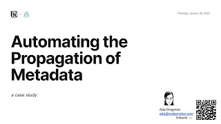 Case Study Jan 2023 How Notion Automates Metadata Propagation with DataHub [upl. by Noirrad]