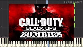 EASY Nazi Zombies Menu Damned Piano Tutorial synthesia [upl. by Adiela]