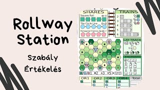 Ez is egy 18XX játék Rollway Station társasjáték játékbemutató és szabályismertető [upl. by Aihsetan]