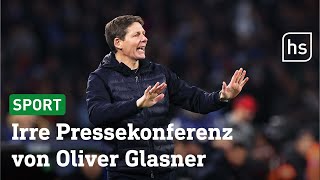 Wacklige Abwehr EintrachtTrainer Glasner ist sauer wie nie  hessenschau [upl. by Anaek]