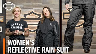 HarleyDavidson Womens Reflective Rain Suit Overview [upl. by Porche]