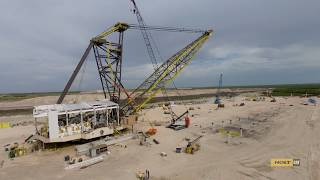 HOLT CAT Dragline Move  Boom Raising 8518 [upl. by Yam480]