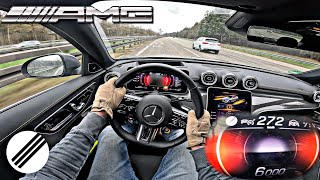 2023 MercedesBenz C43 AMG W206 TOP SPEED DRIVE ON GERMAN AUTOBAHN 🏎 [upl. by Ffilc]