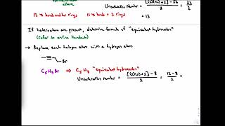 CHEM 2323 Unit 3 Unsaturation Number [upl. by Aissatan]