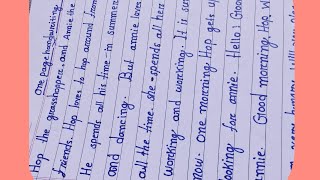 One page english handwriting [upl. by Arrol]