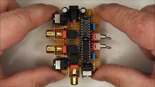 ADATSPDIFToslink  manualSwitch 4Inputs zu 2Outputs auf Lochraster [upl. by Maighdlin]