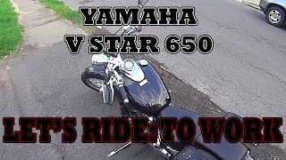 Yamaha V Star 650  My Ride to work [upl. by Winthrop]