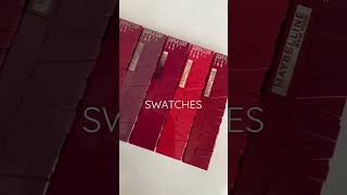 Maybelline lipstick swatches makeupshorts lipstick makeuptutoriallipstickshack lipstickswatch [upl. by Erodroeht]