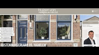 Te koop Rustenburgerlaan 89 Haarlem  Hoekstra en van Eck Makelaars  Méér Makelaar [upl. by Aissatsana]