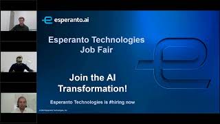 Esperanto Technologies Virtual Job Fair 2024 [upl. by Combs]