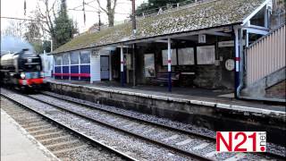 Steam Train Through Grange Park and Winchmore Hill London N21  Cathedrals Express [upl. by Snyder672]