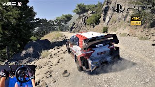 WRC 10 PS5  This Stage is Crazy  Toyota Yaris Logitech G29 Gameplay [upl. by Mohandis804]