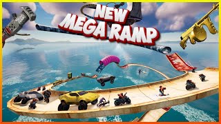 OnlyUp Mega Ramp Deathrun Race Driving Gameplay Fortnite Creative Map [upl. by Eetnahc851]