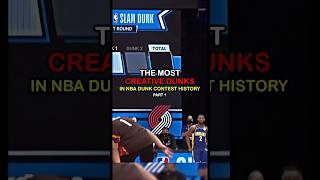 The Most CREATIVE Dunks in NBA Dunk Contest History 🤯🏀 Pt 1  nba shorts [upl. by Aurie]