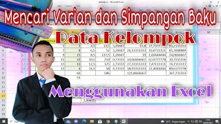 Mencari Varian dan Simpangan Baku Data Kelompok menggunakan Excel [upl. by Rosalba]