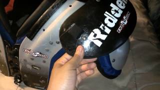 Ep1 Riddell Evolution V Shoulder Pad Review [upl. by Idid]