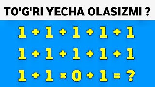 Juda oz odamlargina bu misolni togri yecha oladi SIZCHI  QIZIQARLI MATEMATIKA [upl. by Nymsaj]