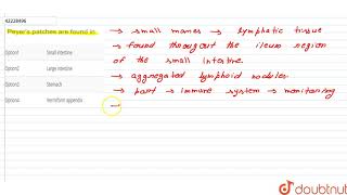 Peyer\s patches are found in [upl. by Alihet]