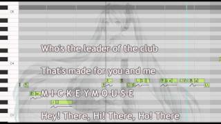 Mickey Mouse March Eurobeat Ver vocaloid hatsune miku cover [upl. by Ahsoet540]