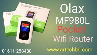 Olax MF980L 4G Wifi Pocket Router BD  AR TECH BD  Bangla Unboxing Review  2023 [upl. by Ttsepmet189]