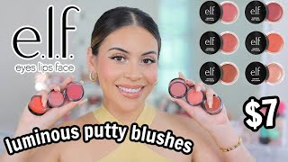 NEW elf Luminous Putty Blushes 😍 Review Wear Test amp Swatches [upl. by Knuth447]