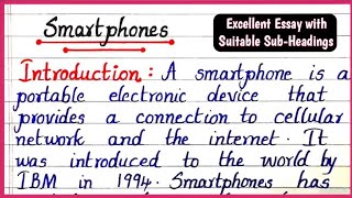 Essay on Smartphones in English  Smartphones Essay in English  Smartphones Essay by Write Right [upl. by Luapnaes181]