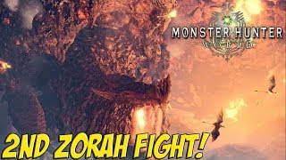 Monster Hunter World Zorah Magdaros Second Fight  YoVideogames [upl. by Asined119]