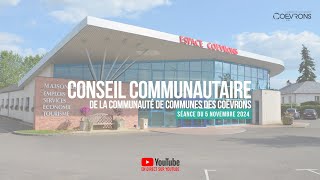 Conseil communautaire du 5 novembre 2024 [upl. by Atokad]