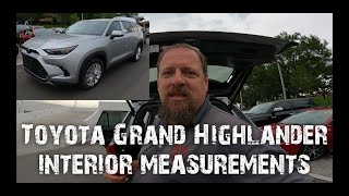 Toyota Grand Highlander Measurements [upl. by Kolnick685]