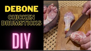 HOW TO DEBONE CHICKEN DRUMSTICK DIY [upl. by Lorrayne]