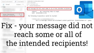 your message did not reach some or all of the intended recipients  Fix [upl. by Cassandre115]