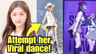 IVE Leeseo’s Hilarious Attempt at Wonyoung’s Viral Hip Twirl Move Goes Viral [upl. by Azeel430]