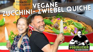 Vegane Zuchini Zwiebel Quiche Zucchini amp Zwiebeln treffen auf Cashewsahne in einem nussigen Boden😋 [upl. by Edithe586]