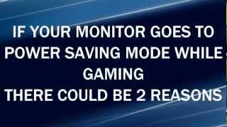 How to solvemonitor goes to power saving mode while gaming [upl. by Edyaj]