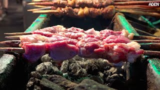 Street Food in China  Lamb  Beef Skewers [upl. by Aranat476]