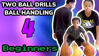 Basketball Ball handling Drills For Beginners TWO BALL [upl. by Stempson733]