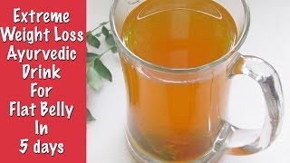 Fat Cutter Drink For Extreme Weight Loss  Get Flat Belly In 5 Days With Turmeric amp Curry Leaves Tea [upl. by Nairolf]