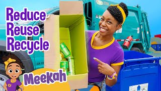 Reduce Reuse Recycle  Educational Videos for Kids  Blippi and Meekah Kids TV [upl. by Pavkovic505]