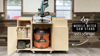 EASY MOBILE STORAGE CABINET  DIY WORKSHOP ORGANIZATION [upl. by Esej]